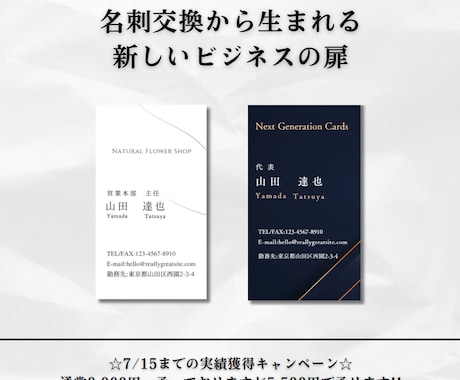 特別キャンペーン★★名刺デザインを作成します 選ばれる男のための、スタイリッシュな名刺を作成いたします イメージ2