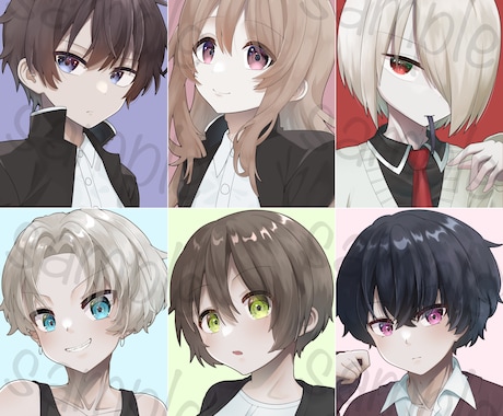 2025年価格改定！【商用〇】胸上イラスト描きます 自作ゲーム、配信用サムネ等でイラストが必要な方へ！ イメージ1