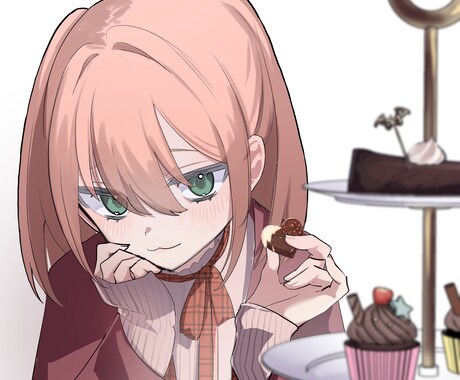 暖かい雰囲気で可愛い表情の女の子を描きます サムネ、コテキャ、アイコン、イラスト、可愛いイラスト描きます イメージ1