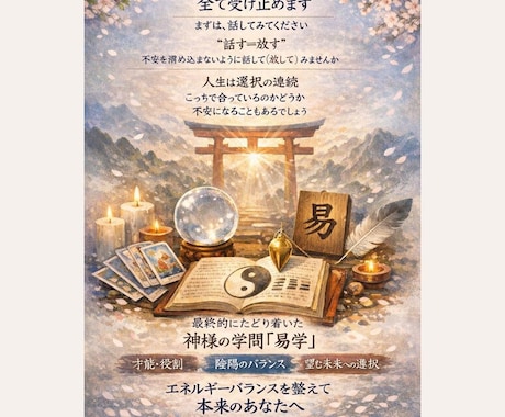 これでいいのかなという不安 受け止め聞き入れます ゆっくり話を聞いて欲しい・陰陽五行の側面からもみてほしい方へ イメージ1