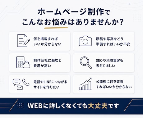 サイト制作・集客導線・分析設置込みで作ります 実際の店舗経営者が制作・記事作成・分析・改善サポート！ イメージ2