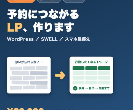 SWELLでスマホに強いLPを制作します イメージ1