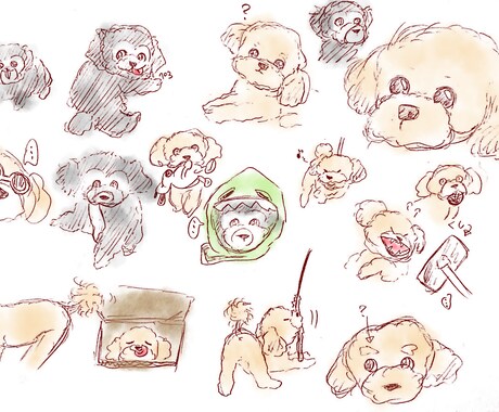 あなたの愛犬ゆる～く描かせていただきます ゆるい画法の愛犬が見てみたいあなたへ イメージ1