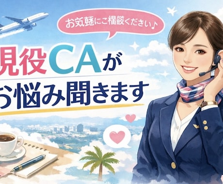 辛口現役CAがお話聞きます 悩みでも愚痴でも！駆け出しのため激安での出品です。今だけ？ イメージ1