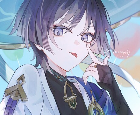 透明感のあるイラスト描きます 動画用サムネやアイコン、グッズ用のミニキャラなどにぜひ！ イメージ2