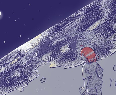 静かな世界観を感じる一枚絵を制作をします 見る人の心に余韻を残す、幻想的な一枚を制作。 イメージ2