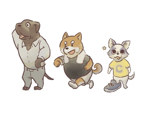 ペットのキャラクターイラスト描きます 性格や好きなものをお聞きしてキャラクターに反映します。 イメージ1