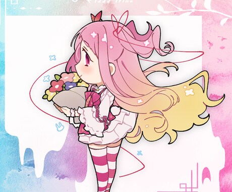 横向特化型 デフォルメ イラスト制作します 横向特化でスタイリッシュお洒落で可愛く❀ イメージ2