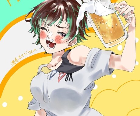 バストアップでキャラクターイラストを描きます イメージ1