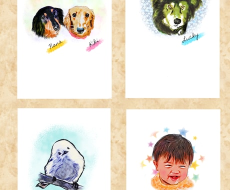 オリジナルのポストカードを1枚から作成致します 動物、人物、小動物のお写真からポストカードを。 イメージ1