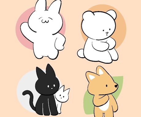 可愛い！ゆるふわキャラのSNSアイコンを描きます 格安で人・動物・物問わず描きます！ イメージ2