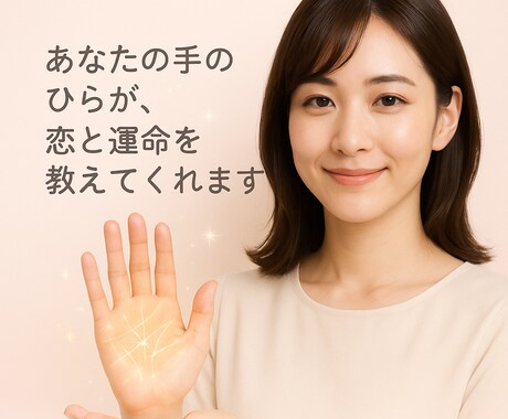 手相で恋と運命を読み解きます あなたの恋を優しく導く手相リーディング イメージ1