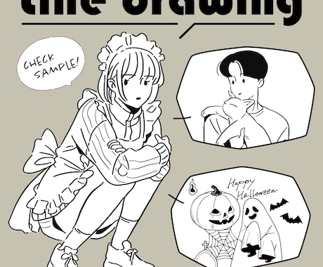 アンティーク調のペン画・線画イラストお描きします 挿絵・ロゴ・アイコンなどに！文字入れも可能です イメージ1
