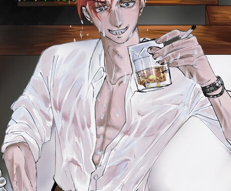 男性のアイコン描きます セクシーな絵柄でカラフルに描きます! イメージ1