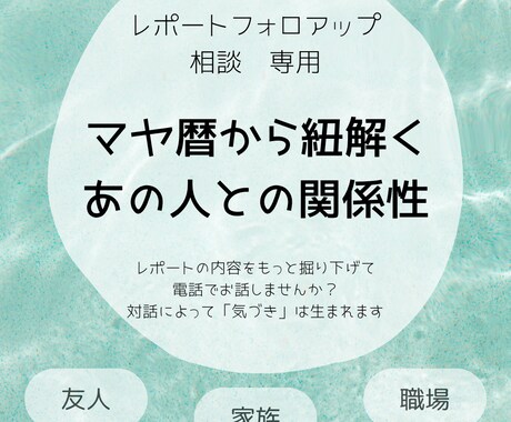 マヤ暦の紐解きレポートを対話で深掘りします レポートだけでは得られない深い「気づき」を対話で掘り起こそう イメージ1
