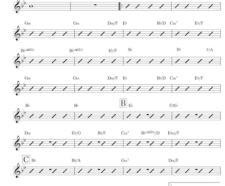コード譜、メロディ譜面制作します バンド用の譜面、弾き語り譜面などが必要な方に！ イメージ1