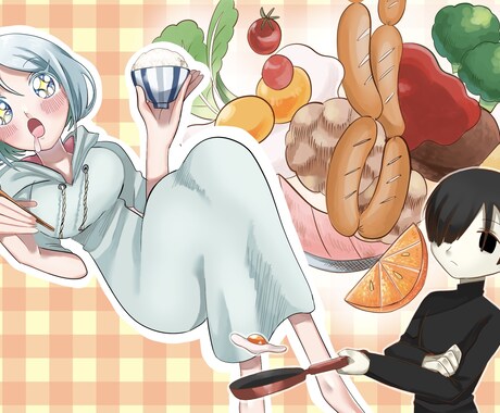 SNS用のアイコン・ヘッダーの作成承ります ポップでかわいいイラストが好きな方に イメージ1