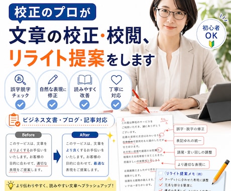 文章の校正・校閲・リライト提案を丁寧に行いますます 紙媒体実績9年の校正者/安心価格・高品質/小説・同人誌も！ イメージ1