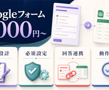 使いやすい申込・問い合わせフォームを作ります Googleフォーム10問・基本設定・修正1回 イメージ2