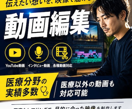 YouTubeの動画編集を代行します 医療現場経験のある編集者だから安心！医療の専門用語も対応 イメージ1