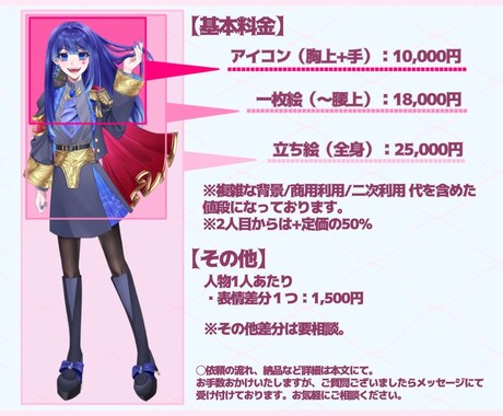 全力イラスト制作！！可愛い/綺麗なイラスト描きます ご依頼初心者さん歓迎です！商用・二次利用代 込みの基本料金！ イメージ2