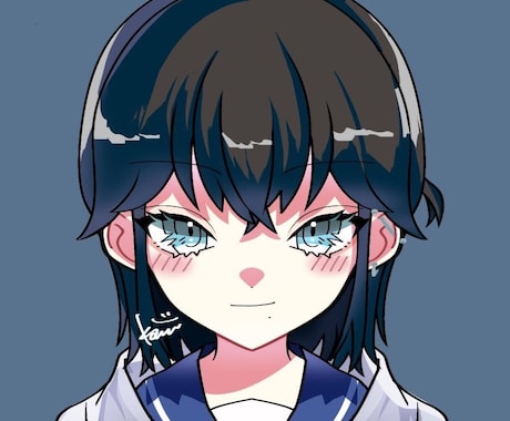線対称の綺麗なアイコン描きます 可愛いポップな絵柄で綺麗な線対称なイラスト イメージ2
