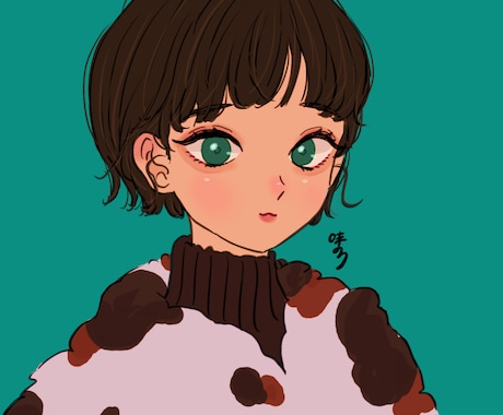 可愛くてオシャレなアイコンを描きます ☆少しレトロな目を引くアイコンで差別化できる！ イメージ1