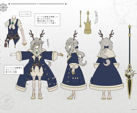 キャラクターデザイン＋立ち絵を制作します ファンタジー向け！ 大手ゲーム会社様から好評！ イメージ2