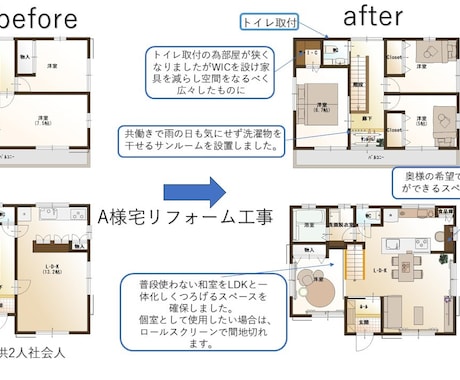 間取りから図面まで一貫作成ます 設計実務経験を活かし暮らしやすさを形に イメージ2