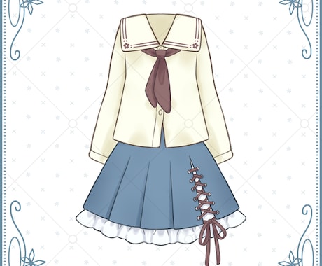 お洋服のイラスト制作します お洋服や小物のデフォルメイラストを制作いたします! イメージ1