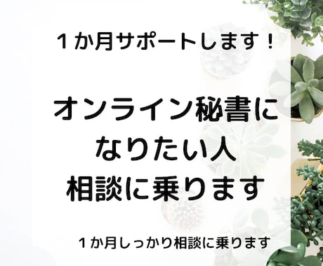 オンライン秘書さんを１か月サポートします 不安になったこと誰かに相談してみませんか？ イメージ1