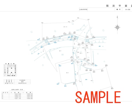 座標データから現況平面図・縦横断図を作成します SIMA/CSVデータから平面図・縦横断図を作成します。 イメージ2
