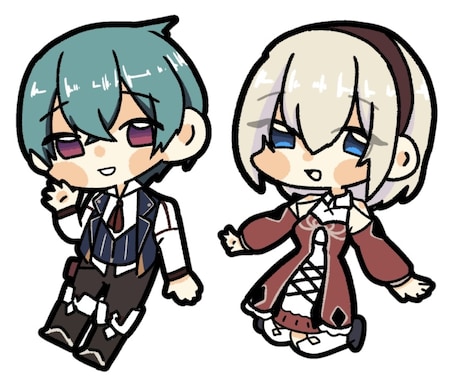 可愛いもちっとしたイラスト描きます 可愛いもちっとしたデフォルメイラストをお描きします♪ イメージ1