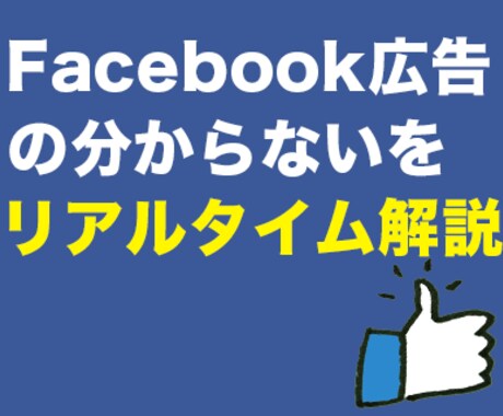 Facebook広告の分からない点をお答えします ビデオチャットで画面共有しながら問題点をアドバイスします イメージ1