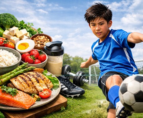 成長期サッカー選手の体を変える1週間食事設計します 1週間で体を大きくする食事設計｜1日2食｜身長体格・練習対応 イメージ1