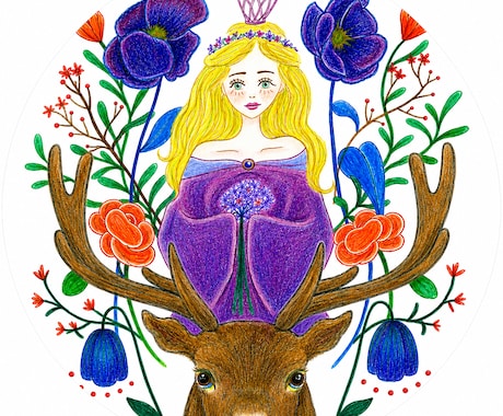 絵本のような手描きアイコン制作します 絵本の1ページのような、あなただけの世界観を描きます イメージ1