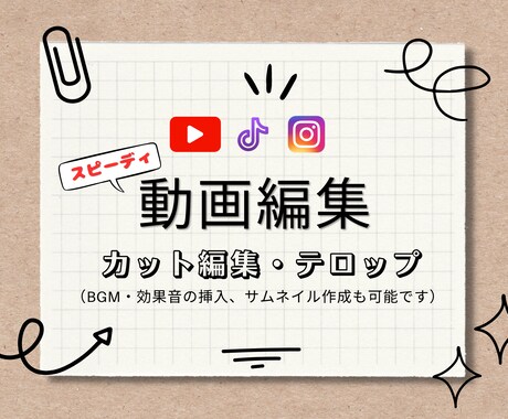 動画編集いたします 実績作りのため、9/15まで格安サービス中です。 イメージ1