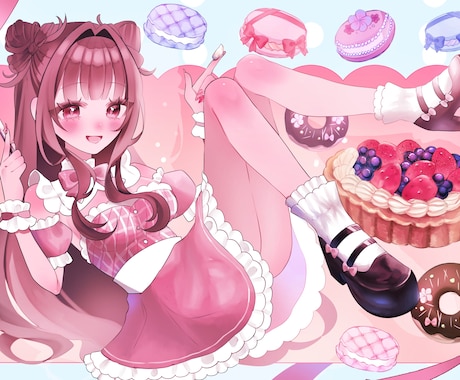 1枚絵、立ち絵、サムネ等イラスト全般お描きします 商用無料！大切な活動を彩る一枚を、心を込めて制作いたします！ イメージ2