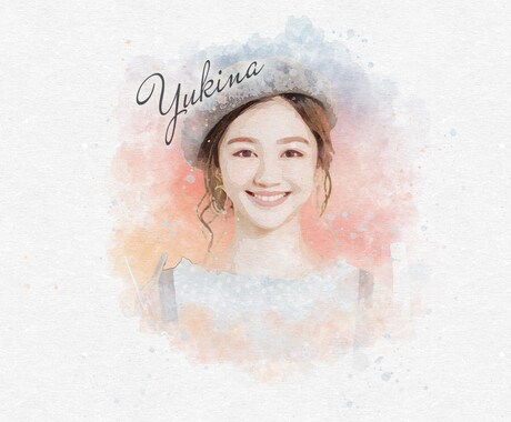 写真をリアルで優しい水彩画風アイコンに加工します 水彩画似顔絵風アイコン♡プレゼントやおうちに飾る1枚にも♡ イメージ2