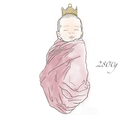 お子さまのニューボーンイラスト描きます 撮り忘れたニューボーンフォトをイラストにしてみませんか？ イメージ2