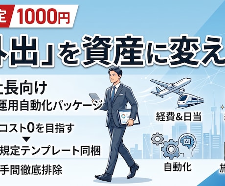 会社の節税方法おしえます 仕事での外出や移動が節税につながる！ イメージ1