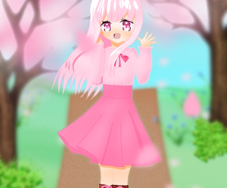 可愛い男女のイラストを描きます 4〜5頭身の男女の全身絵を中心に描きます。バストアップも可 イメージ1