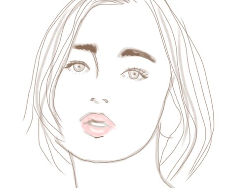 アパレル系のガーリーな似顔絵描きます SNSや電話帳のアイコンに！ふんわりとした表現で使いやすい！ イメージ2