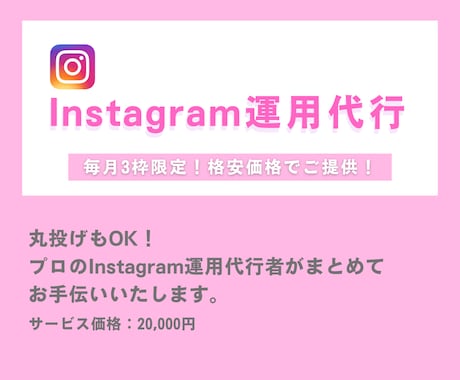 プロが丁寧にInstagram運用代行します 丸投げもOK！インスタ運用代行はお任せください。 イメージ1
