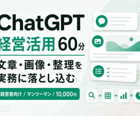 ChatGPTの経営活用教えます 仕事で使えるChatGPT活用を60分で整理 イメージ1