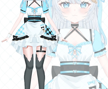 可愛いVTuberの立ち絵を制作いたします 可愛い女の子のLive2D用パーツ分け立ち絵 イメージ2
