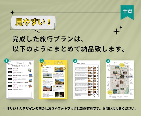 オリジナル旅行プラン考えます 【国内】旅行先でのあなたに合った過ごし方をご提案致します。 イメージ2