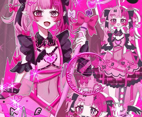 修正無制限∞詰め込み4点セット描きます 商用利用◎衣装・キャラクターデザイン承ります イメージ1