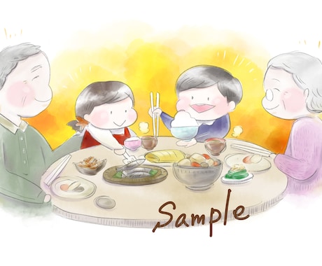 ほんわか優しいイラスト描きます 地域の会報、チラシなどに優しい印象を与えるイラストです。 イメージ1