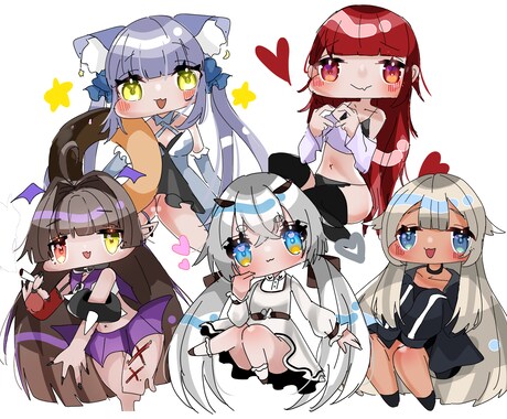 可愛いSDイラスト描きます 可愛いもちもちSDイラスト描きます イメージ1